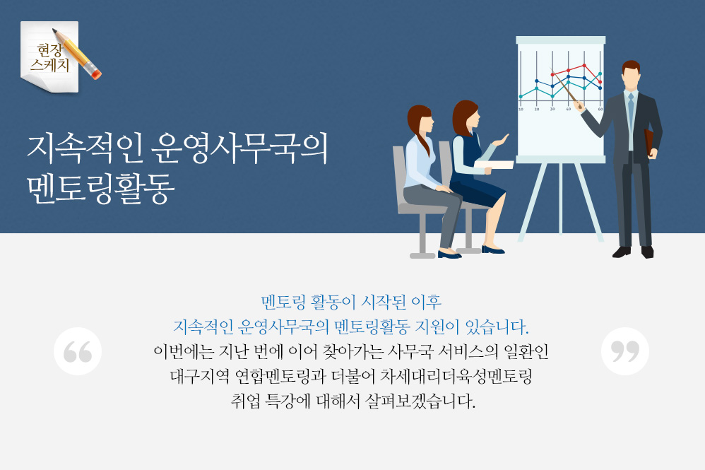 지속적인 운영사무국의 멘토링활동